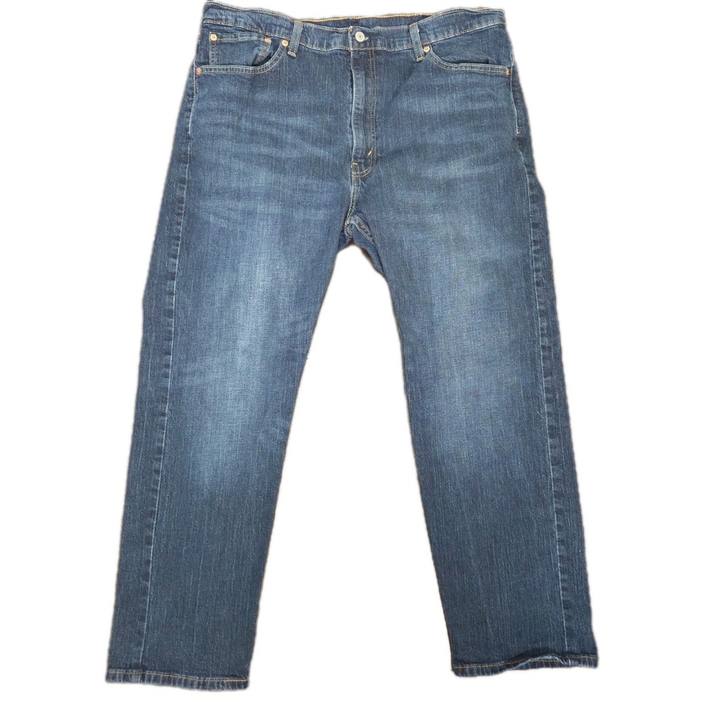 Levi's 505 Regular Fit Straight Leg Blue Denim Jeans Mens Size 40x30